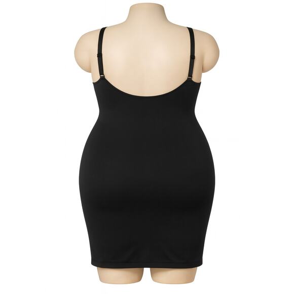 SPANX OpenBust FullSlip Shapewear Dress Black 3X SmartGrip Hem Adjustable Straps - Picture 3 of 3